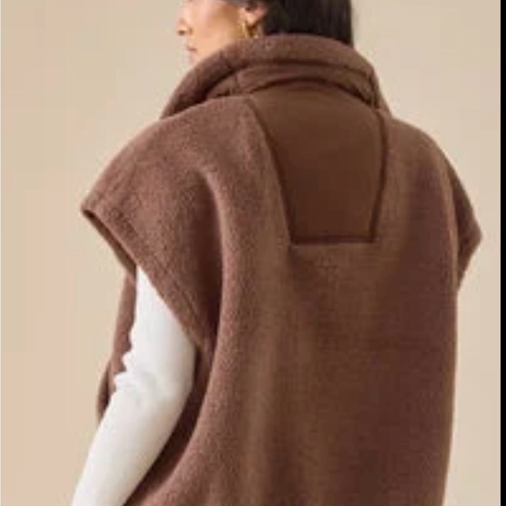 Altard State Nina Oversized Brown Sherpa Vest ( Size XXS) NEW - Picture 3 of 6